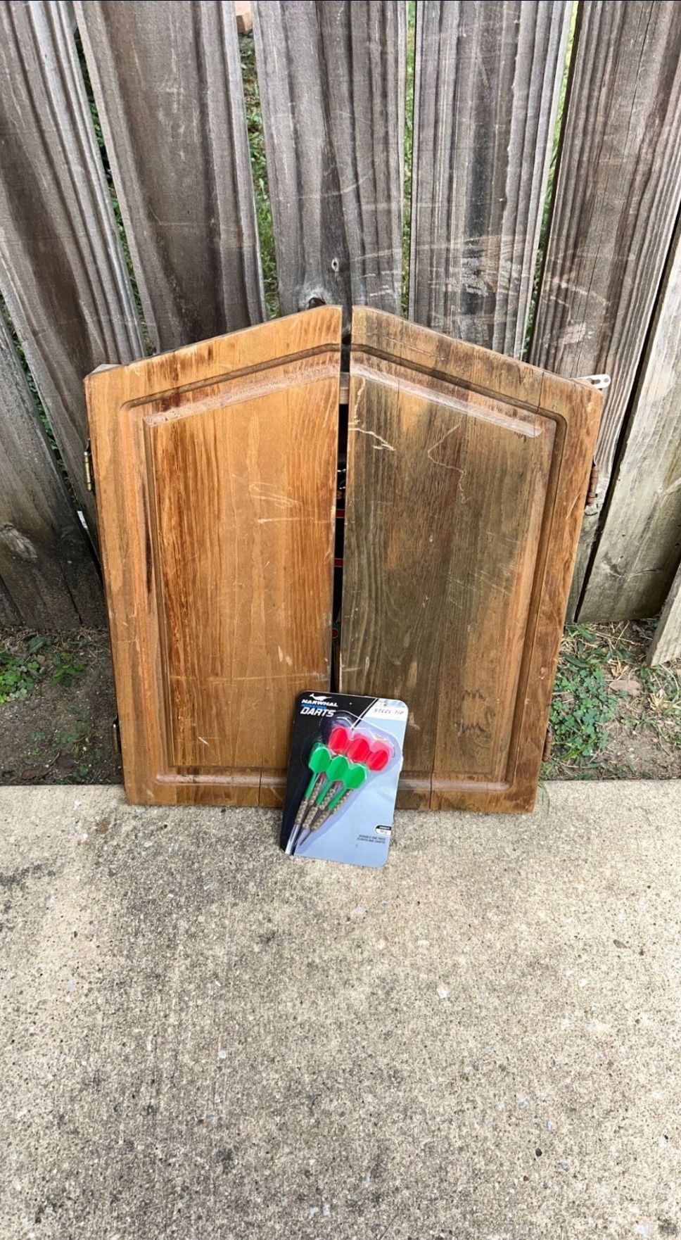 Dart Board and Cabinet 