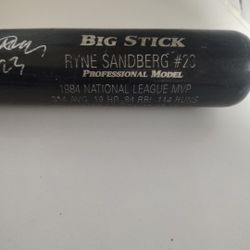 Ryne Sandberg  Autographed 1984 NL MVP Baseball Bat
