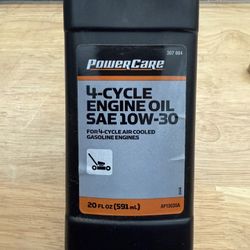 New Bottle Of 4-cycle Engine Oil SAE 10W-30; for Toro, lawnmower and other equipment