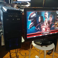 Fast Desktop 8Gb, 500Gb HD, 27 Inch Samsung monitor, Mouse,keyboard,speakers Logitech Awesome Desktop Fast