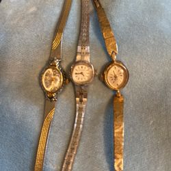 3 Vintage Ladies Watches