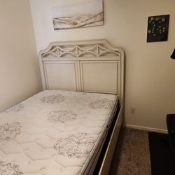 Queen size mattress with bed frame