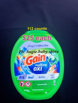 Gain Flings + Ultra Oxi Laundry Pods 112 Count