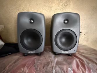 Genelec 8040B studio monitors.