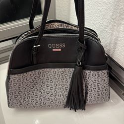 GUESS Logo Print Dome Satchel