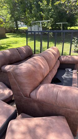 Brown couches