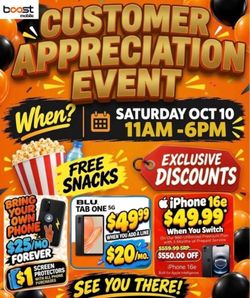 🎉10/10:CUSTOMER APPRECIATION EVENT🎉