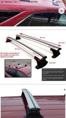 BRIGHTLINES Heavy Duty Anti-Theft Premium Aluminum Roof Bars Roof Rack Crossbars.