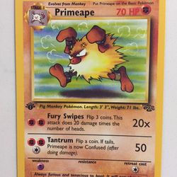 Rare Primeape 1st Edition Pokemon Card