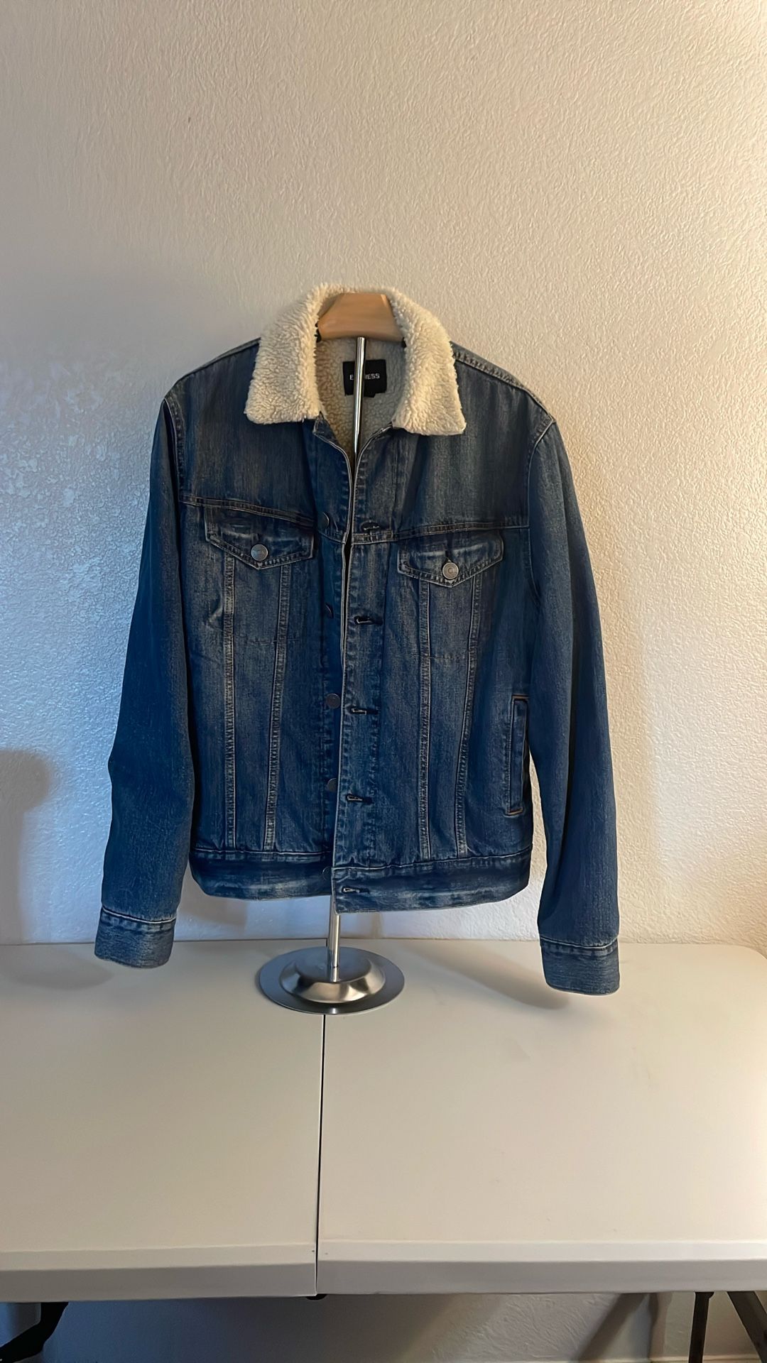 Men’s Jean Jacket Faux fur Lining Express