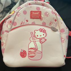 Sanrio Loungefly Strawberry Milk Hellokitty 