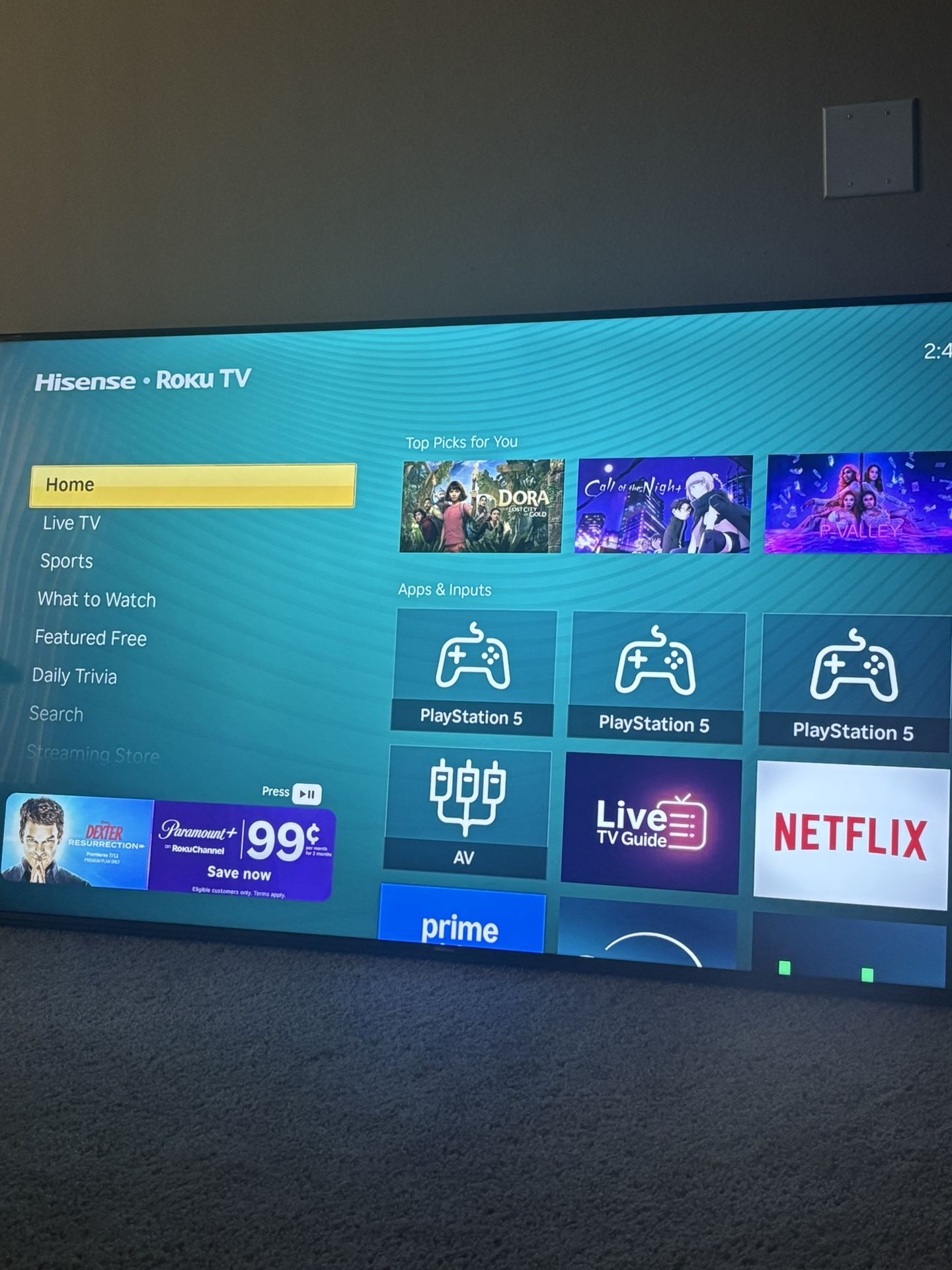 RokuSmartTV 65"in