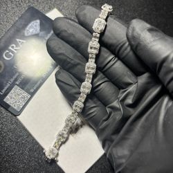 925 moissanite baguette bracelet