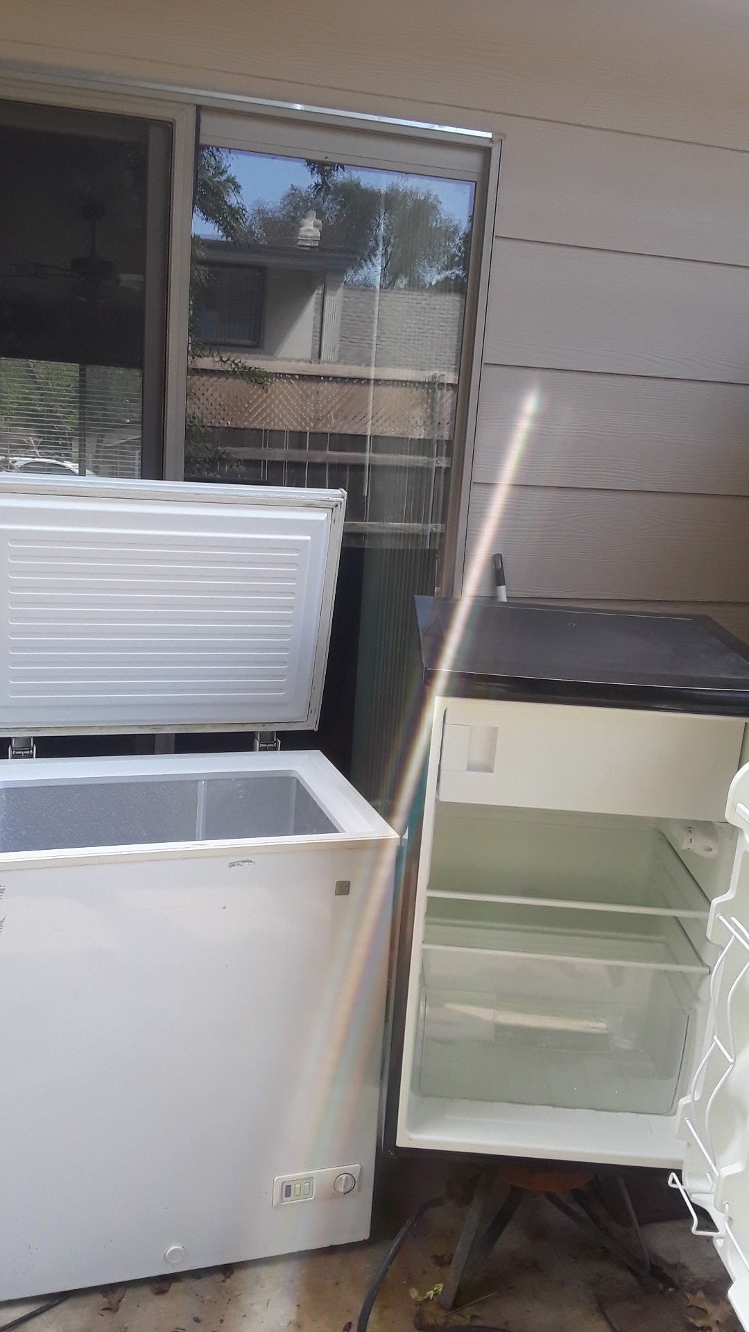 Freezer and small refrigerator for sale