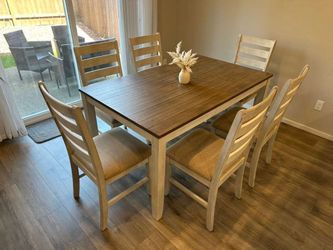 60” Table with 6 chairs