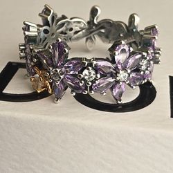 Pandora Bridgerton Herbarium & Bee Ring Sz 8
