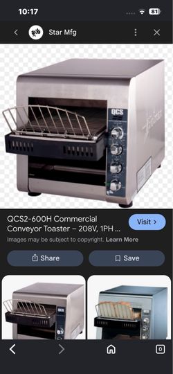 QCS conveyer toaster