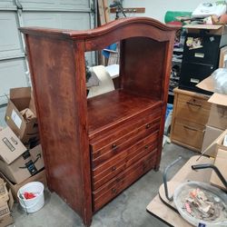 Oak Cherry Wood Dresser 