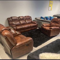 RECLINING SOFA AND LOVESEAT SET ON SALE ONLY $899. IN STOCK SAME DAY DELIVERY 🚚 EASY FINANCING 