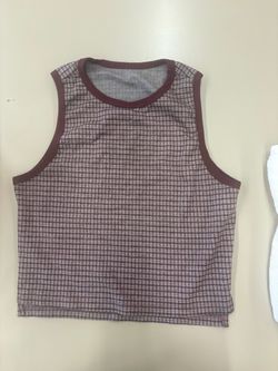 Plaid Crop Tank Top