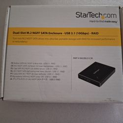 StarTech Dual-Slot Hard Drive Enclosure for M.2 SATA SSDs - USB 3.1 SM22BU31C3R