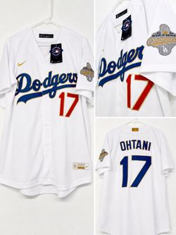 Dodgers Ohtani white WS Jersey adults