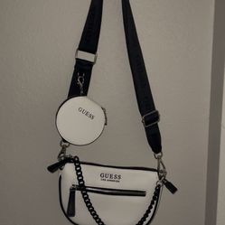 Guess White Crossbody With Pouch