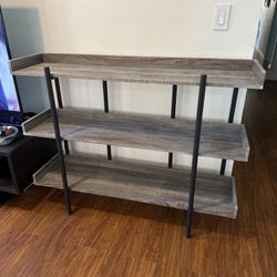 Modern Bookcase Industrial 3 Tier Open Metal Shelves