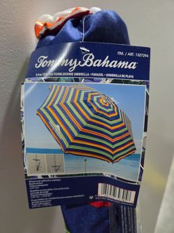 Brand New Tommy Bahama 8ft Beach Umbrella + Beachr Sand Anchor