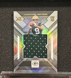 2023 Panini Xr Christian Watson RC Patch /75