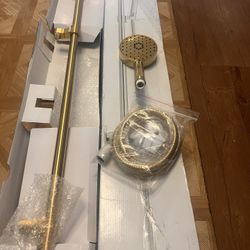 KOHLER (Brand Rating: 4.2/5) Awaken G110 1.75 GPM Premium Slide Bar Kit in Vibrant Brushed Moderne Brass (NEW)