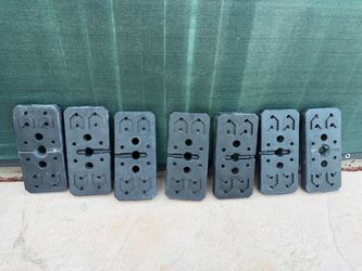 Rectangular Weight Plate  for Leg Machine 12 lb Black 14x6.5" all 7 for 60 dollars