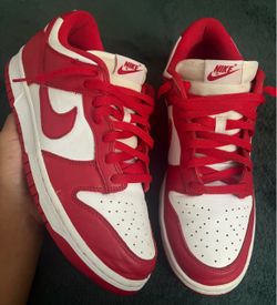 Nike Dunk Low Red and White Sneakers
