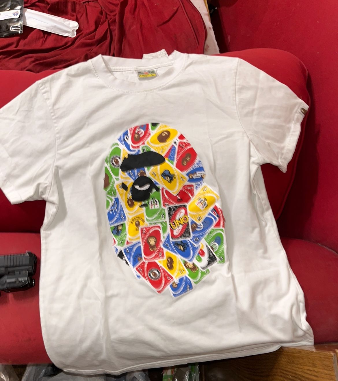 Bape T-Shirt, Size, Large And Men’s Will Fit Man Or Female War At Once And Never Wor It Again