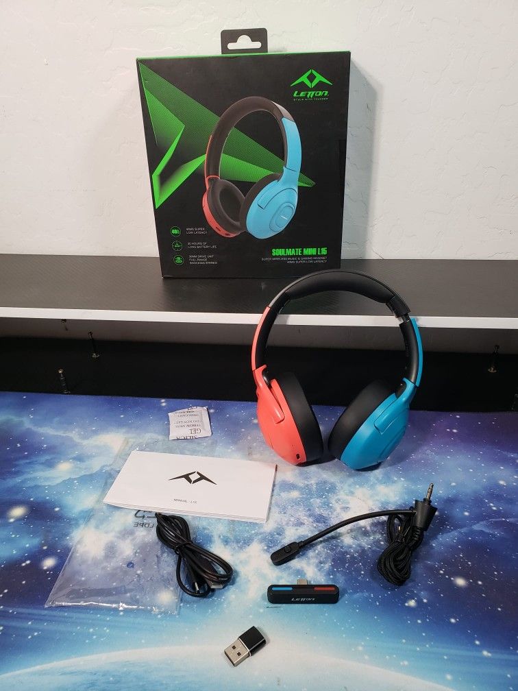 New Wireless Gaming Headset W/ Mic for Nintendo Switch, OLED, Lite, Xbox - 7.1 Surround Sound Bluetooth Headphones W/ AI Noise Cancellation Microphone