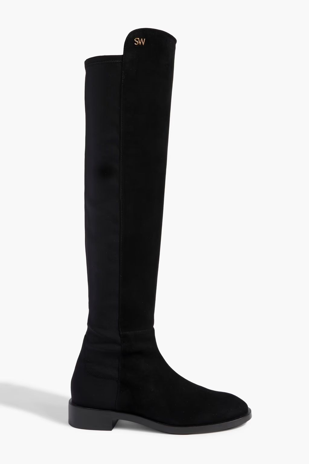 NEW WITH BOX & BAG WOMENS STUART WEITZMAN KEELAN SUEDE KNEE HIGH BOOTS 5050 BLACK SIZE 5 S5448 $795