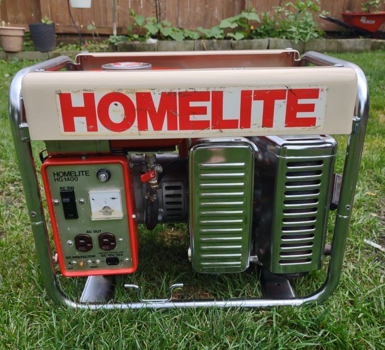 Homelite HG 1400 generator has 3-plug 120v in perfect condition ..