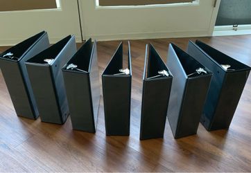 4” black binders