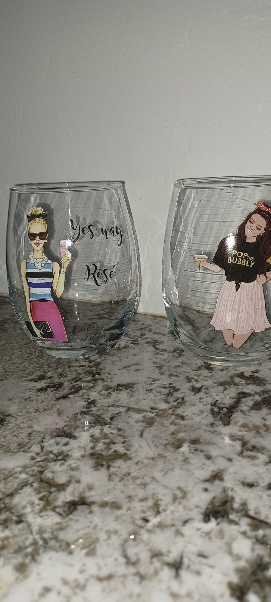 Wine Glasses With Plates