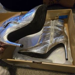 Silver Woman Boot Heels 