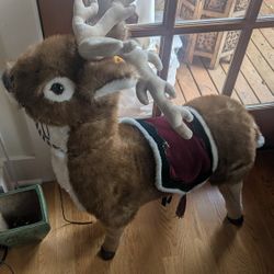 large plush reindeer 