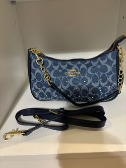 Denim coach purse