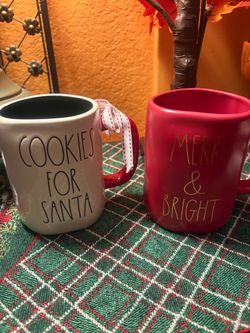Christmas Ceramic Mugs Set of 2