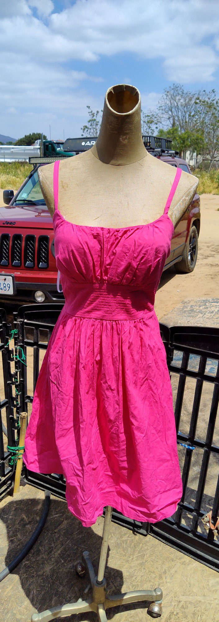 Bright And Fun Pink Sleeveless Dress