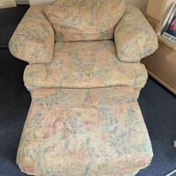 Living Room Club Chair With Ottoman FREE; Pickup Only