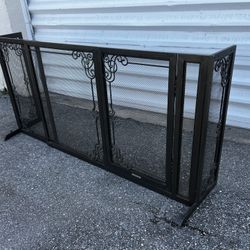FrontGate 34"H Expandable Metal Freestanding Mesh Pet Gate with Door. Expands in 2" increments from 55" to 68-1/2" wide.