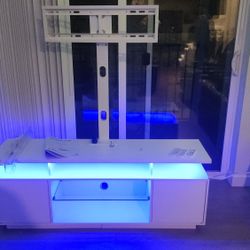 TV ENTERTAINMENT CENTER STAND - BRAND NEW- FITS UP 65" TV LED LIGHTS