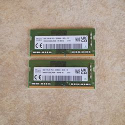 16GB  Laptop Computer Ram (Pair 8GBx2)