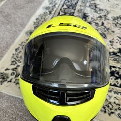 LS2 Strobe Modular Motorcycle Helmet – Hi-Viz Yellow Size Large