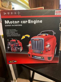 NEW…. The Motor Car Engine educational toy allows children to assemble and disassemble a red truck engine